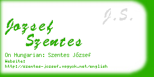 jozsef szentes business card